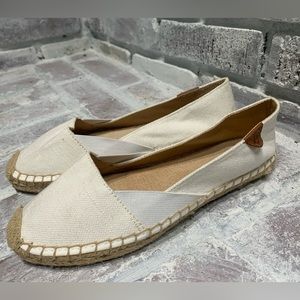 Sperry top sider katama cape espadrilles. Cream linen slides BRAND NEW. SIZE 7.5